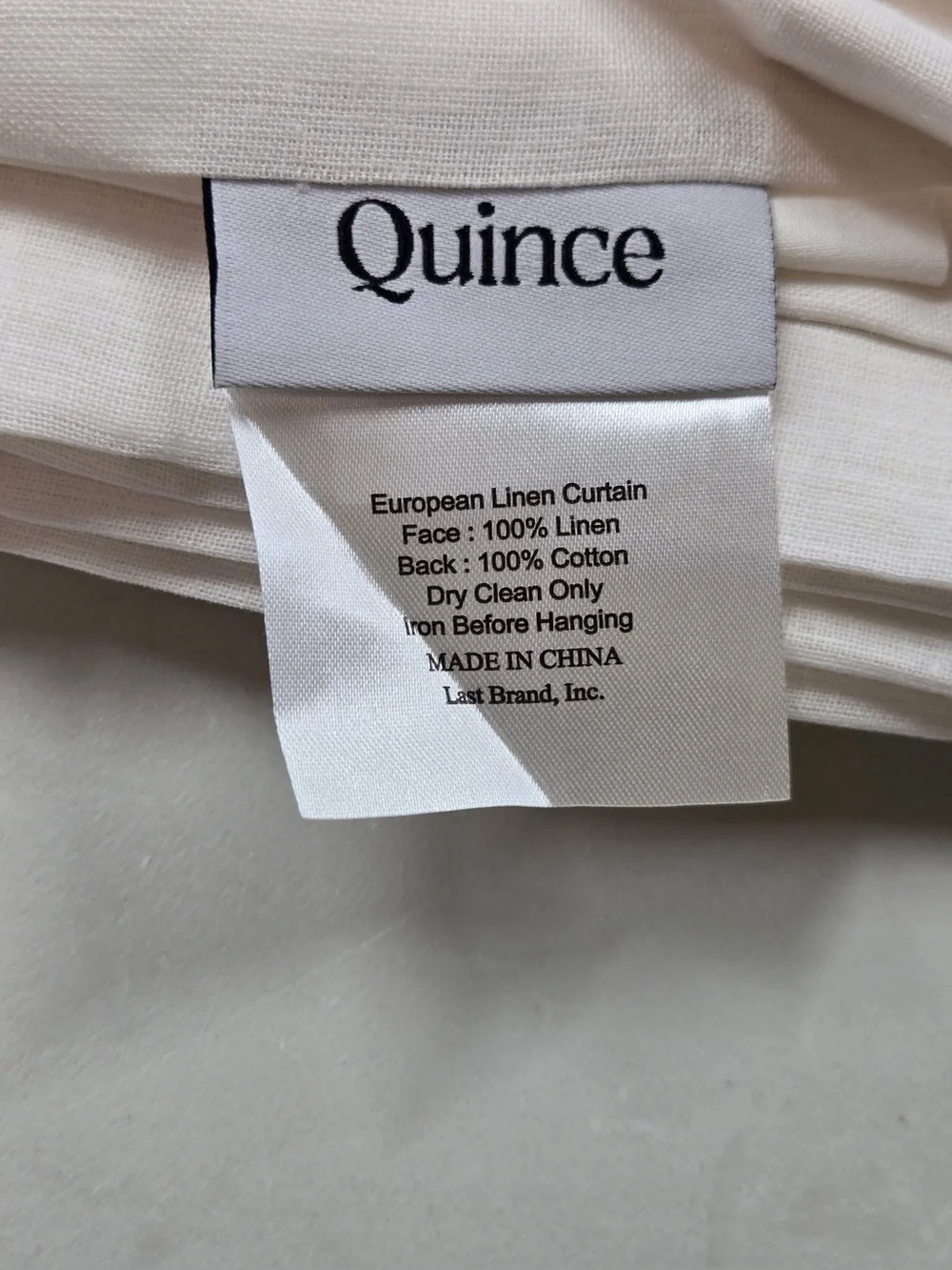 NWT QUINCE Set Of 2 48x84 European Linen Curtains Cream 0496